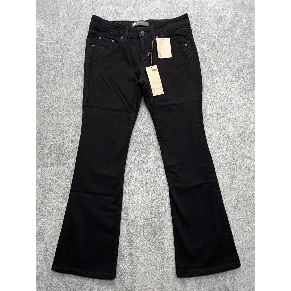 Levi's Bootcut 518 Jeans Womens Measured 32x29 Black Superlow Slim Stretch